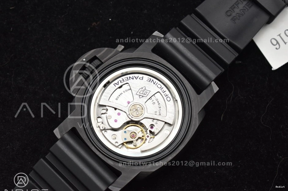 Clone VSF on Markers Blue 47mm Strap PAM1616 Carbotech Best Dial P.9010 Rubber Edition Black 0515